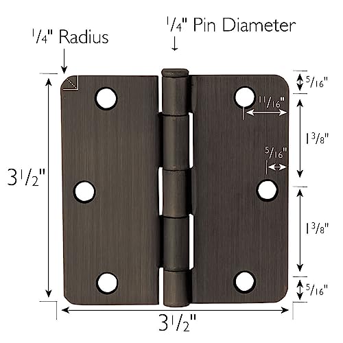 Design House 181388 10-Pack Hinge 3.5", Oil Rubbed Bronze #TOP4