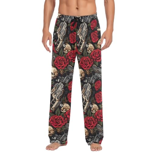 Men's Pajama Pants with Pockets,Sleep Lounge Pant Men Pajama Bottoms3