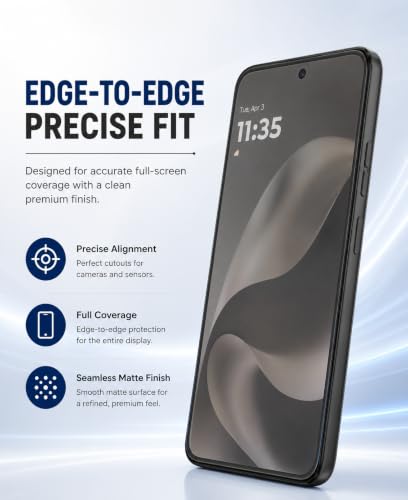 Image of FIRST MART Matte Anti-Glare Tempered Glass for Motorola G77 Power With Installation Kit | Military-Grade Gaming Screen Protector & Cable Guard | Edge to Edge Coverage | Black