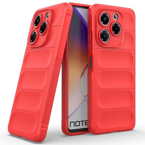 Image of Zapcase Back Case Cover for Infinix Note 40X 5G | Compatible for Infinix Note 40X 5G Back Cover | Liquid Silicon Magic Case with Camera Protection | Red