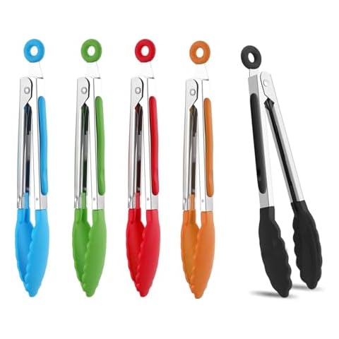 SKJAXF 5-Piece Non-Slip Kitchen Tongs Cover