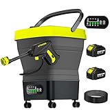 Litekon Portable Cordless Pressure Washer, Max 750PSI,2x5.0Ah Battery, 4 Adjustable Pressure Electric with 4.5Gal Tank 10FT Hose, 6-in-1 Nozzle for Car Washer,Patio,Camping