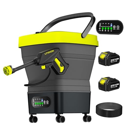 Litekon Cordless Foldable Washer with 10FT Hose