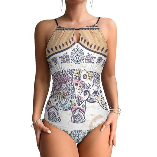 Maillots de bain une pièce femme mandala éléphant gainant chic
