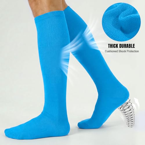 Image of XZQTIVE Baseball Softball Socks and Baseball Softball Belt Combo Set Knee-High Soccer Socks for Kids Youth Adult