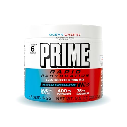 PRIME Hydration FROSTBITE FUSION, Sports Drinks with Coconut Water, Electrolyte Enhanced to Replenish Fluids, Zero Added Sugar, B Vitamins, Antioxidants, Made with Natural Flavors, 16.9 Fl Oz 12 Pack