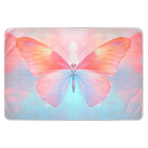 CEBUGI 34” x 52”Washable Underpads Heavy Absorbency Waterproof Incontinence Bed Pads Butterfly Pee Pads for Adults Kids and Baby