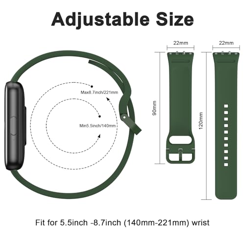 Image of Tobfit Strap Compatible for Samsung Galaxy Fit 3 (Watch Not Included), Flexible Premium Adjustable Watch Band for Galaxy Fit3 2024 SM-R390 Men & Women