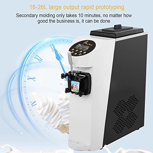 16-26L/H Kommerzielle Softeismaschine, 1200W Eismaschine Mit LED-Anzeige, Automatische Reinigung, Automatische… – Bild 8