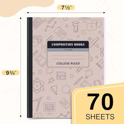 Cahier de composition marron pour optimiser vos notes d'université et projets de bureau