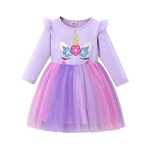 Vestido línea A de princesa con acabados premium de lentejuelas y tul para niña