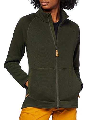 Fjällräven Damen Övik Fleece Zip Sweater Sweatshirt, Deep Forest, S EU