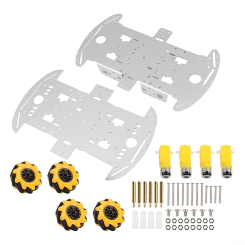 Aetluxery Kit de coche robot de rueda DIY con chasis de metal y ruedas ABS, integración lista para aplicaciones educativas de robótica industrial