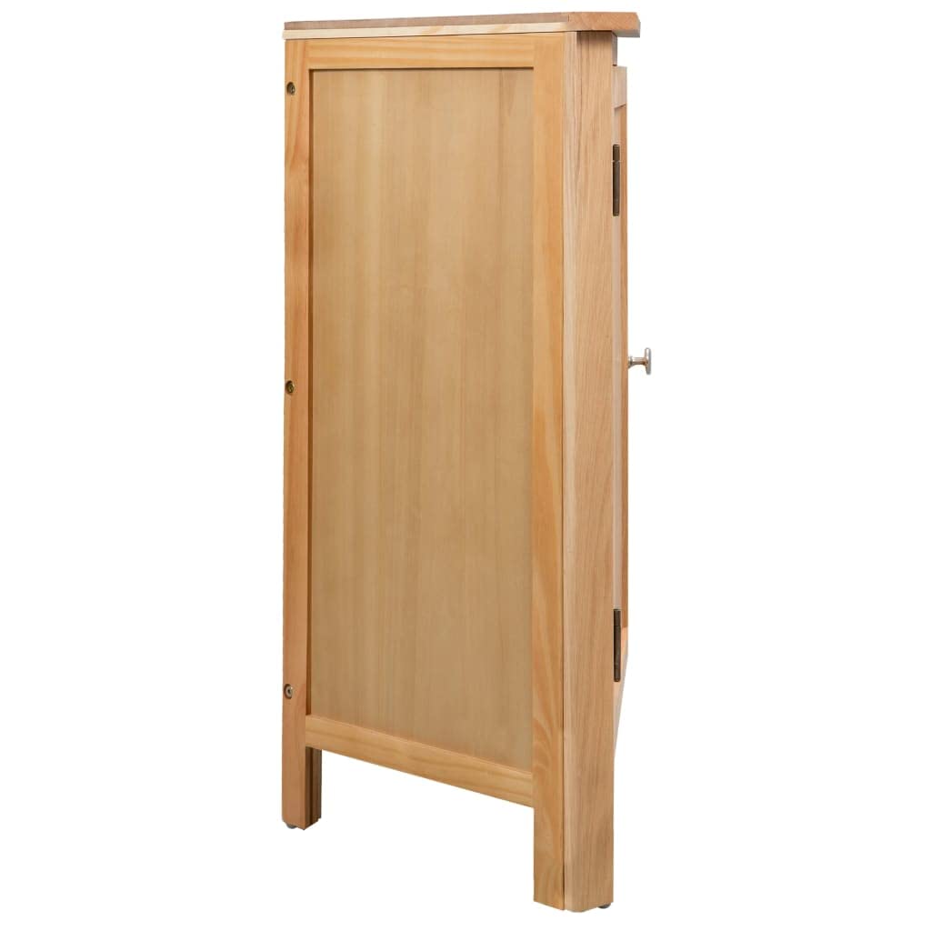 Eckschrank 59x45x80 cm Massivholz Eiche, Küchenschrank mit Stauraum, Kompaktes Sideboard für Wohnzimmer, Esszimmer, Büro