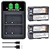 PowerTrust 2Pcs EN-EL3 EN-EL3e Akku und Ladegerät für Nikon D300S, D700, D90, D300, D80, D200, D50, D70, D100, D30, D70s