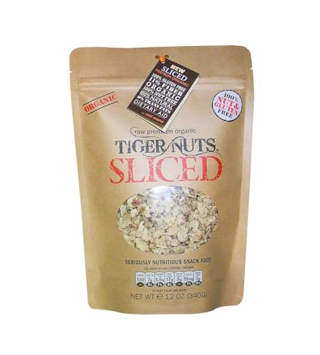 TIGER NUTS - SLICED PREMIUM ORGANIC(12oz) | Gluten Free, High Fiber, Gluten, Non-GMO, Paleo Perfect