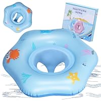 Oziral Schwimmring Baby 1-3 Jahre alt Schwimmsitz Kinderbecken Baby Schwimmring Schwimmhilfe Schwimmring Spielzeug Aufblasbare Kinder Schwimmhilfe Pool Schwimmring Blau