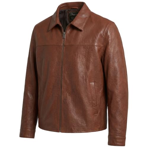 Image of Snuff Leather Jacket Genuine Lambskin Leather Jacket For Men Vintage Classic Snuff Style with Zip Out Liner