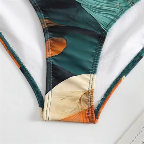 Maillot de Bain Menstruel Grande Taille Tankini Fluide avec Short Imprimé - 7