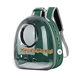 zhiwenCZW Papagei Träger Rucksack Reisekäfig für Vögel Atmungsaktive transparente Raumkapsel mit Panorama-Design und Sitzstange für Reisen Wandern Gehen