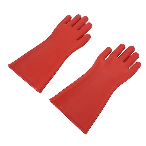 Gants Isolants, Gants en Caoutchouc Haute Tension 12KV pour électricien de Classe 00, Gants Isolés électriques de 1,8 Mm D'épaisseur, pour les Travailleurs...