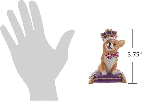 Miniatura 2 de Bridge Collection Queen's Corgi Pillow – Royal Pembroke Welch Corgi para decoración navideña – Adorno de árbol de Navidad de perro de reina