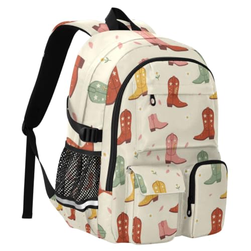 Mochila de viaje de 17.5 pulgadas con estampado de botas vaqueras 2