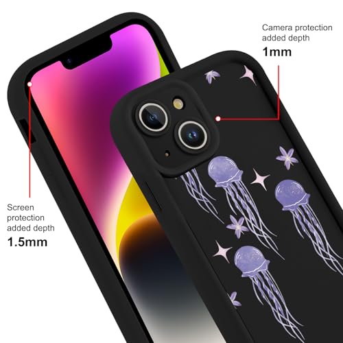 Coque iPhone 14 protection complète anti-choc motif méduse silicone souple - 3