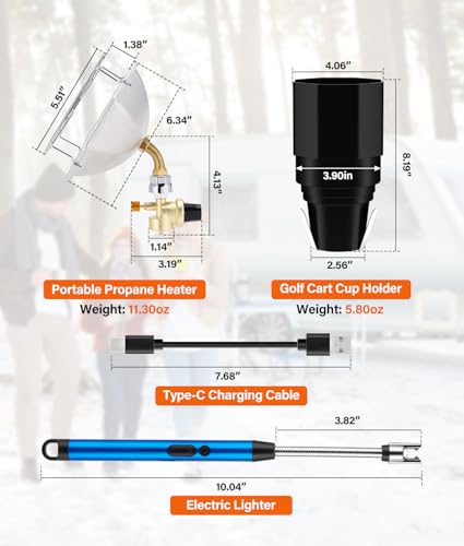 6200BTU Propane Golf Cart Heater