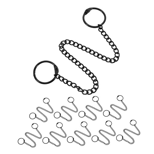 Image of SOLUSTRE Stainless Steel Hooks and Chains 10pcs Hanging Chain for Artwork Tree Labels Parking Signs Decor Easy Install