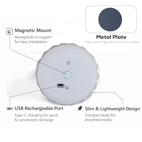 Image of Motion Sensor Light Indoor with Remote, Rechargeable Magnetic Wall Light, Battery Operated Motion Sensor LED Night Light Home, 15 RGB & 10 Modes, Wireless Wall Sconces for Bedroom, Temple