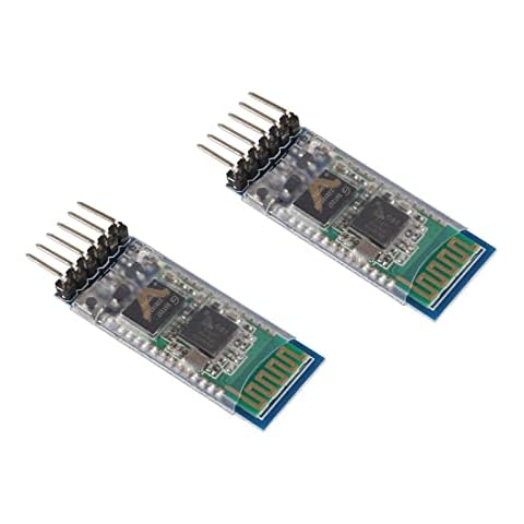 AEDIKO 2pcs HC-05 Wireless Bluetooth RF Transceiver Master Slave Integrated Bluetooth Module 6 Pin Wireless Serial Port Communication BT Module Cover