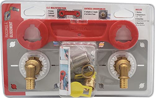 Dipra 931632 Dipra Box Kit de Fixation pour robinetterie Douche et Bain Douche, raccords F15/21, pour tuyau PER diamètre 16 mm, raccords à compression – Image 3