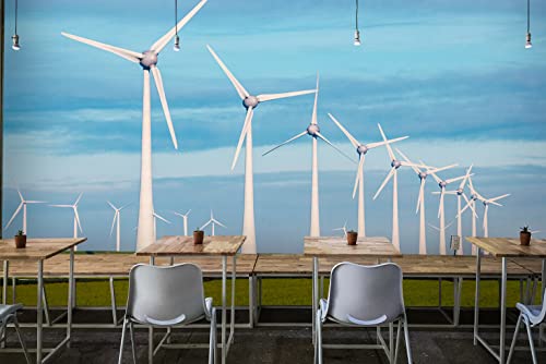 FLFK 3D Pinwheel papel tapiz autoadhesivo hermoso paisaje pegatinas de pared para la decoración del dormitorio de la sala de estar 141.7x98.4 pulgadas Cover