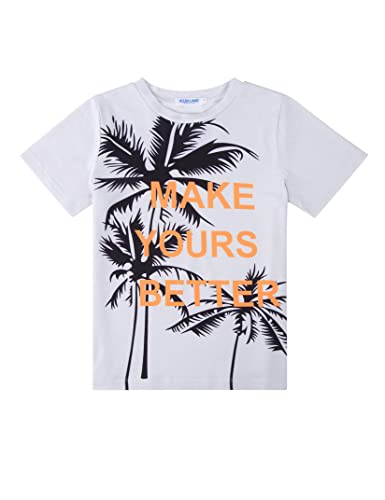 Image of GERU Boy Shorts Sets Hawaiian Outfit Kid Leaves Floral Short Sleeve Shirt Top+shorts Suits