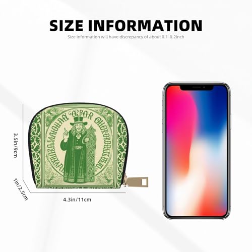 Irish Blessing St Patrick'S Day Credit Card Holder Wallet, Leather Zipper Card Wallet For Women Ladies Rfid Blocking Card Case Small Coin Purse Accordion Wallet Gift2