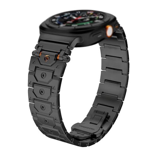 [dayeer] Galaxy Watch Ultra 47mm�p�����X�e�����X�X�`�[���X�g���b�v ���^���E�H�b�`�u���X���b�g�A�N�Z�T���[(Black)