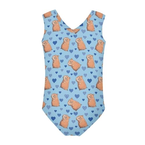 Image of Girls Swimsuit 3-14Y One Piece Swimwear Sleeveless Girls Bathing Suit