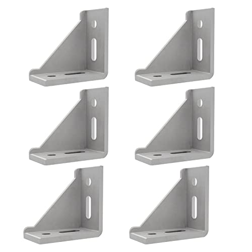 6x Winkel BefestigungEckwinkel, 40x80 Befestigungsmaterial Winkel Befestigung, Aluminium Winkelverbinder Befestigung Aluprofil Eckwinkel (6pcs 40x80) Cover