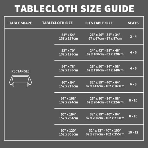 Image of Romanstile 100% Waterproof Clear Plastic Tablecloth, Vinyl Square PVC Table Cloths Protector Spill Oil Proof Wipe Clean Transparent Table Cover for Dining /Camping /Parties - 54 x 54, Crystal Clear