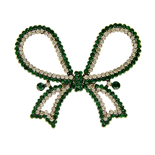 Broche à nœud papillon vintage strass femme accessoire rétro B