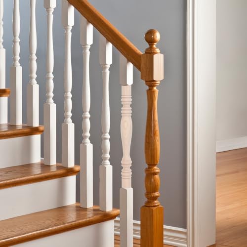 Balaustres de madera para escaleras y columnas decorativas sin tratar 5