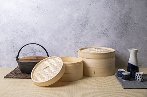 KitchenCraft World of Flavours Bambus Dampfgarer Körbe, 2-Stöckig, 25 cm – Ansicht 4