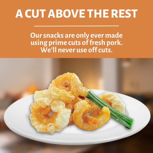 Awfully Posh Pork Scratchings (10x40G) | Simply Salted Delightful Pork Scratchings Snack | Made Using Prime Cuts, No Nasties | A Bag of Perfectly Even Strips of Meaty Goodness | A Cut Above the Rest!