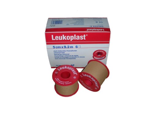 Leukoplast tiritas de tela color carne 9,2 m x 5 cm esparadrapo para heridas