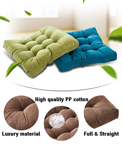Tiita Indoor/Outdoor Chair Cushions 22" X 22" Seat Pillow Cushion Set Of 2 Square Chair Pads For Sitting Patio Garden Floor Throw Pillows, Coffee #TOP7