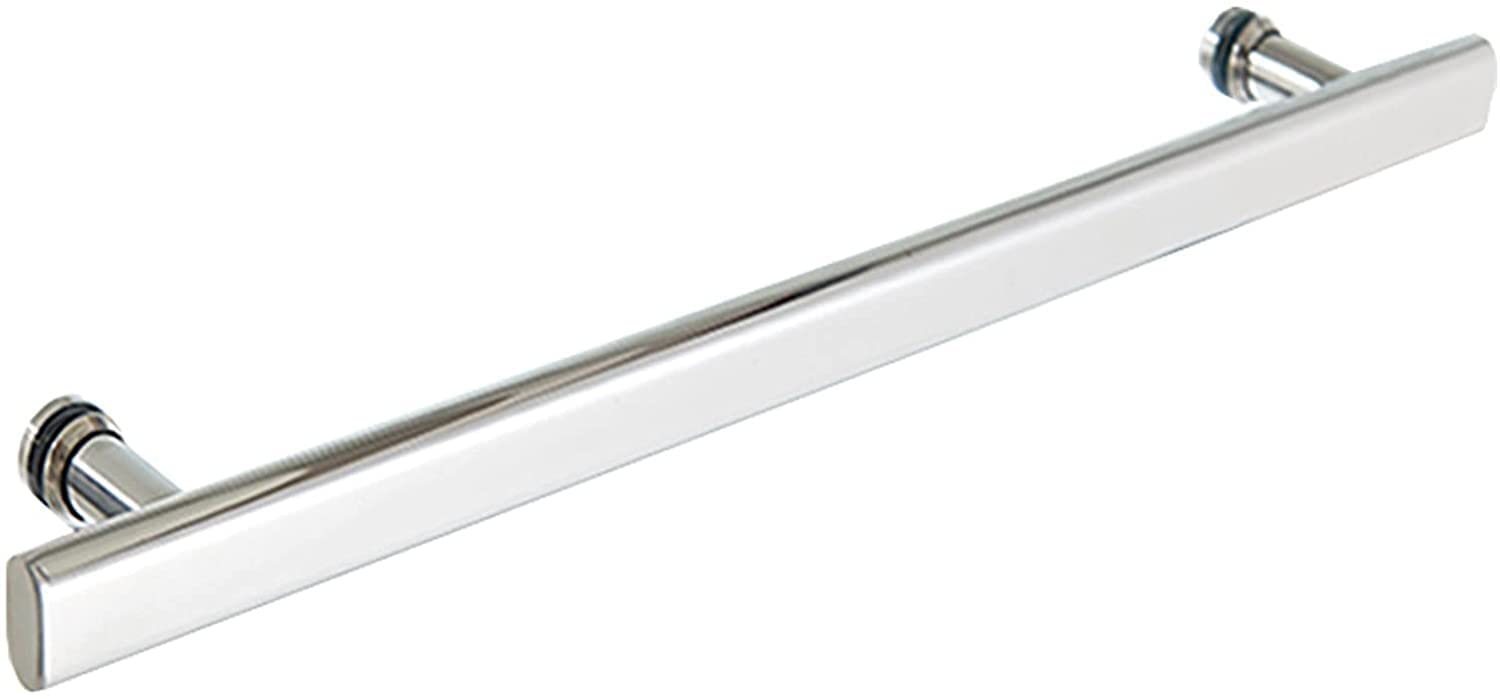 HYLYGFH Heavy Duty Stainless Steel Bathroom Shower Pull Push Door Handles,SUS304 Stainless Steel Polished Chrome Finish Bathroom Door Handle for Glass Door