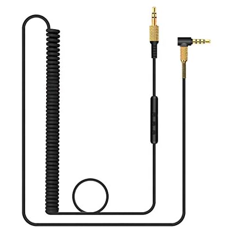 BUTIAO Major iv Major 4 Cable, Replacement Audio Cable Extension Cord with Mic Microphone Remote Control for Marshall Major 2 II Major 3 III Major 4 IV Monitor II Mid A.N.C Headphones (Black) Cover