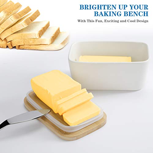 image for U-miss Large Butter Dish 22 oz (650ml), Airtight Butter Keeper Butter 