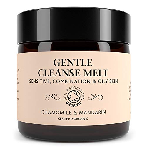 Gentle Luxury Cleansing Melt - Hot Cloth Cleanser Balm Makeup Remover and Skin Moisturiser - 100% Natural & Certified Organic, Chamomile & Mandarin (60g)